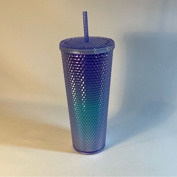Starbucks rare collectible Studded Blue Ombre 24oz Plastic Cold Cup 2021 - Picture 3 of 11